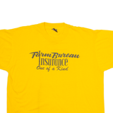 SCREEN STARS BEST Farun Bureau Insurance Mens T-Shirt Yellow M