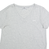 SLAZENGER Womens T-Shirt Grey V-Neck M