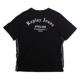 REPLAY Womens T-Shirt Black M