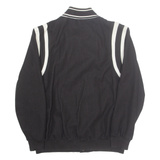 THE CROOKS Mens Varsity Jacket Black USA XL