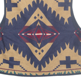 PENDLETON Womens Gilet Blue Wool Crazy Pattern M
