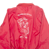 HILTON Mens Varsity Jacket Red Nylon M