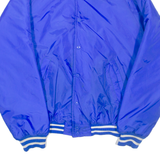 TRI-MARK Mens Varsity Jacket Blue Nylon M