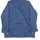 HUNTERS RUN Womens Sherpa Lined Denim Coat Blue Hooded M