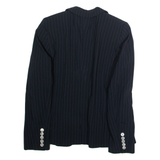 MARELLA Womens Blazer Jacket Black Viscose Striped M