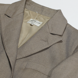 ARMANI COLLEZIONI Womens Blazer Jacket Beige Wool L