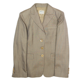 ARMANI COLLEZIONI Womens Blazer Jacket Beige Wool L