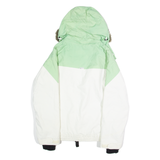 BILLABONG Womens Parka Coat White Hooded XL