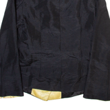 MINYE Womens Wrap Blouse Black V-Neck Long Sleeve L