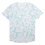 Womens Printed Blouse White Crazy Pattern M