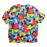 Womens Printed Blouse Black Viscose Floral M