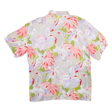 Womens Printed Shirt Grey Collared Viscose Floral M