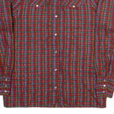 NO2 Womens Printed Shirt Maroon Collared Long Sleeve Check M