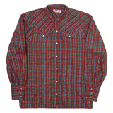 NO2 Womens Printed Shirt Maroon Collared Long Sleeve Check M