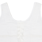 Womens Vest White Sleeveless M