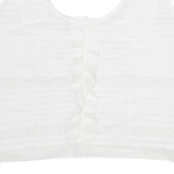 Womens Vest White Sleeveless M