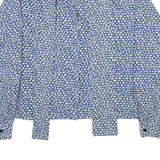 LAVELLI Womens Printed Shirt Blue Collared Long Sleeve Viscose Floral M