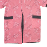 Reversible Womens Kimono Blouse Pink Crazy Pattern L