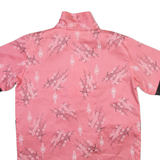 Reversible Womens Kimono Blouse Pink Crazy Pattern L