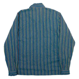 BARBADOS Womens Shirt Blue Long Sleeve Striped M