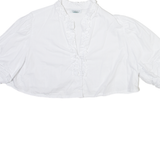 LANDHAUS Womens Blouse White V-Neck 3/4 Sleeve M