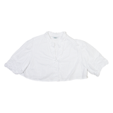 LANDHAUS Womens Blouse White V-Neck 3/4 Sleeve M