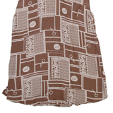 WAY Womens Printed Vest Brown V-Neck Sleeveless Crazy Pattern M