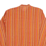 BOOMBABA Womens Printed Blouse Orange Long Sleeve Striped M