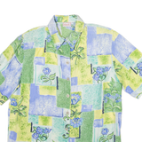 CITYLIFE Womens Printed Shirt Green Collared Viscose Crazy Pattern M