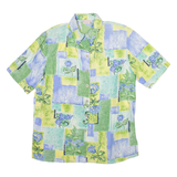 CITYLIFE Womens Printed Shirt Green Collared Viscose Crazy Pattern M