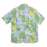 CITYLIFE Womens Printed Shirt Green Collared Viscose Crazy Pattern M