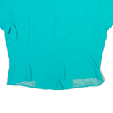 Womens Cropped Waistcoat Blue V-Neck M