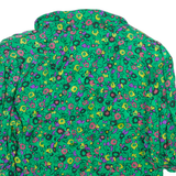 STURZENEGGER Womens Printed Blouse Green V-Neck Floral M