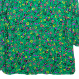 STURZENEGGER Womens Printed Blouse Green V-Neck Floral M