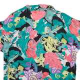 Womens Printed Shirt Blue Collared Floral M
