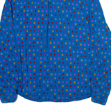Womens Printed Shirt Blue Collared Long Sleeve Viscose Spotted M