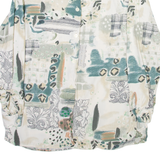 BIAGINNI Womens Printed Shirt White Collared Long Sleeve Viscose Crazy Pattern M