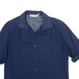 JULIETTA Womens Shirt Blue Collared M