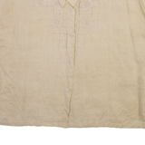 Womens Blouse Beige V-Neck L