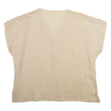 Womens Blouse Beige V-Neck L
