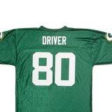 NFL Green Bay Packers Home #80 Driver Mens Jersey Green USA V-Neck L
