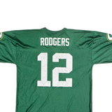NFL Green Bay Packers Home #12 Rodgers Mens Jersey Green USA V-Neck XL