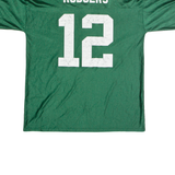 NFL Green Bay Packers Home #12 Rodgers Mens Jersey Green USA V-Neck XL