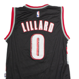 ADIDAS Portland Trail Blazers #0 Lillard Basketball Mens Jersey Black Sleeveless USA M