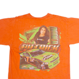 CHASE AUTHENTICS Danica Patrick #7 GoDaddy NASCAR Racing Mens T-Shirt Orange USA L