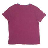 POLO RALPH LAUREN Striped Mens T-Shirt Red V-Neck M