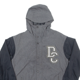 DC CLOTHING Mens Rain Coat Grey Hooded S