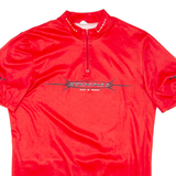 SKI AND BIKE Cycling Mens Jersey Red 1/4 Zip L
