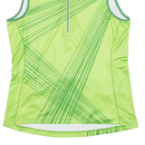 Cycling Womens Jersey Green Sleeveless 1/2 Zip M