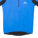 CRONICS Cycling Mens Jersey Blue 1/2 Zip L